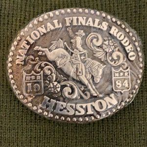 Junior 1984 Hesston NFR Rodeo belt buckle NIP